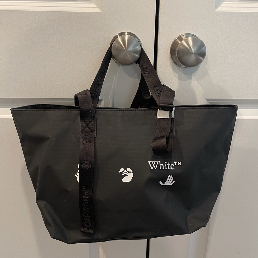 Off White nylon small tote